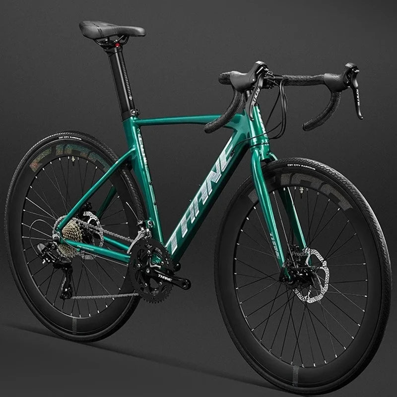 700C Curved Handle Road Bicycle 27 Speed Oil Disc Brake Gravel Bike Ultralight Aluminum Alloy Frame Aldult Road Racing Bicicleta