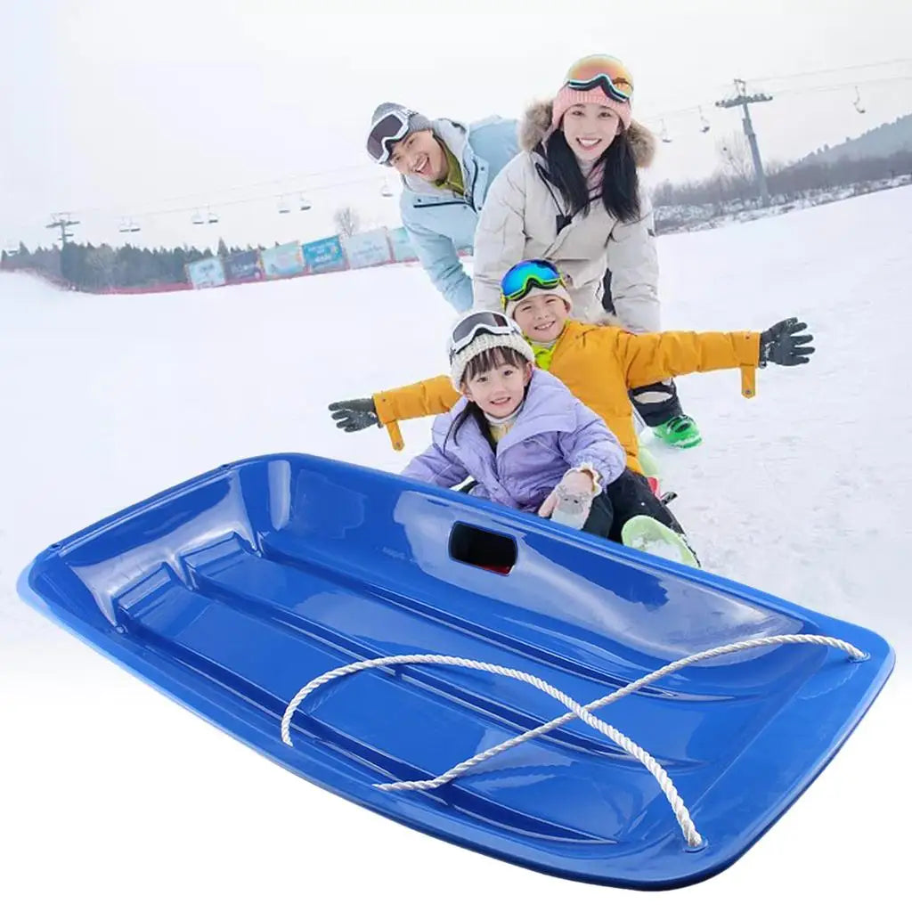 Solid Snow Sled, Snow Sled Adults Flyer Flying Toboggan Sledge Pull Rope and s
