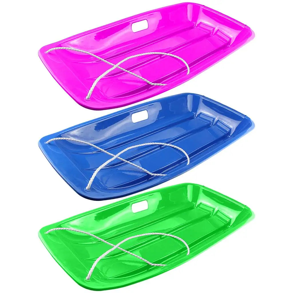 Solid Snow Sled, Snow Sled Adults Flyer Flying Toboggan Sledge Pull Rope and s
