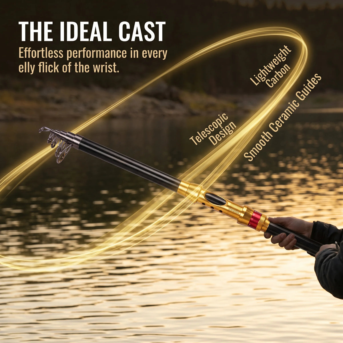 Multi Sizes Telescopic Carbon Fishing Rod Wood EVA Grip Portable Travel Spinning Rod Lightweight Fishing Pole for Angler Gear