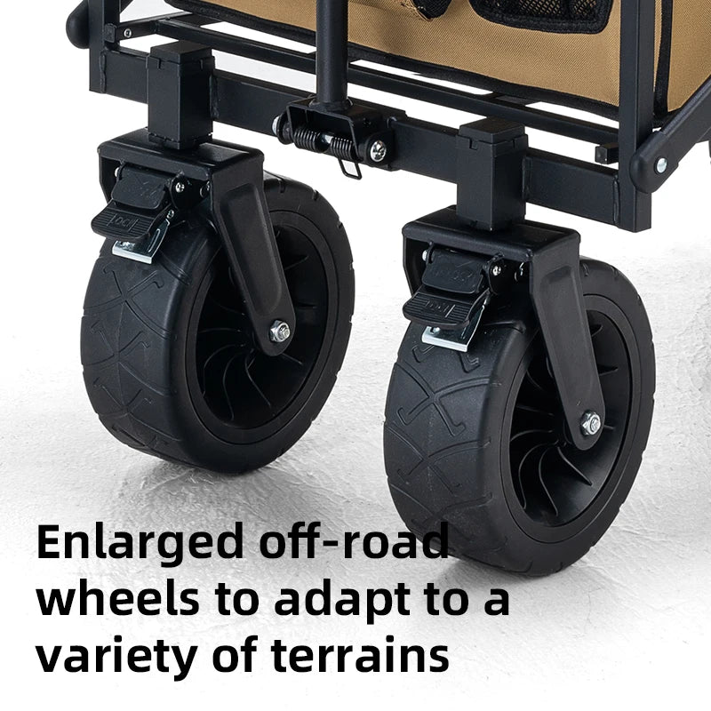 Qunature Local Shipping Outdoor Foldable Camping Cart Small Campsite Trailer for Picnic Camping Kid-Reclining Vending Travel 150L Hand-Push Camping Cart